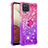 Coque Silicone Housse Etui Gel Bling-Bling avec Support Bague Anneau S02 pour Samsung Galaxy A12 5G Petit