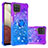 Coque Silicone Housse Etui Gel Bling-Bling avec Support Bague Anneau S02 pour Samsung Galaxy A12 5G Violet