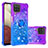 Coque Silicone Housse Etui Gel Bling-Bling avec Support Bague Anneau S02 pour Samsung Galaxy A12 Nacho Violet