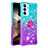 Coque Silicone Housse Etui Gel Bling-Bling avec Support Bague Anneau S02 pour Samsung Galaxy A15 4G Petit