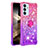 Coque Silicone Housse Etui Gel Bling-Bling avec Support Bague Anneau S02 pour Samsung Galaxy A15 4G Petit