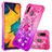 Coque Silicone Housse Etui Gel Bling-Bling avec Support Bague Anneau S02 pour Samsung Galaxy A20 Petit