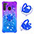 Coque Silicone Housse Etui Gel Bling-Bling avec Support Bague Anneau S02 pour Samsung Galaxy A21 Petit