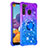 Coque Silicone Housse Etui Gel Bling-Bling avec Support Bague Anneau S02 pour Samsung Galaxy A21 Petit