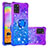 Coque Silicone Housse Etui Gel Bling-Bling avec Support Bague Anneau S02 pour Samsung Galaxy A31 Violet