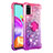 Coque Silicone Housse Etui Gel Bling-Bling avec Support Bague Anneau S02 pour Samsung Galaxy A41 Petit