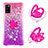 Coque Silicone Housse Etui Gel Bling-Bling avec Support Bague Anneau S02 pour Samsung Galaxy A41 Petit