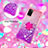 Coque Silicone Housse Etui Gel Bling-Bling avec Support Bague Anneau S02 pour Samsung Galaxy A41 Petit