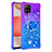 Coque Silicone Housse Etui Gel Bling-Bling avec Support Bague Anneau S02 pour Samsung Galaxy A42 5G Petit