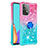 Coque Silicone Housse Etui Gel Bling-Bling avec Support Bague Anneau S02 pour Samsung Galaxy A52 4G Petit