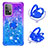 Coque Silicone Housse Etui Gel Bling-Bling avec Support Bague Anneau S02 pour Samsung Galaxy A52 4G Petit