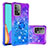 Coque Silicone Housse Etui Gel Bling-Bling avec Support Bague Anneau S02 pour Samsung Galaxy A52 4G Violet