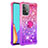 Coque Silicone Housse Etui Gel Bling-Bling avec Support Bague Anneau S02 pour Samsung Galaxy A52 5G Petit