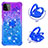 Coque Silicone Housse Etui Gel Bling-Bling avec Support Bague Anneau S02 pour Samsung Galaxy F42 5G Petit