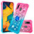 Coque Silicone Housse Etui Gel Bling-Bling avec Support Bague Anneau S02 pour Samsung Galaxy M10S Petit