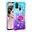 Coque Silicone Housse Etui Gel Bling-Bling avec Support Bague Anneau S02 pour Samsung Galaxy M21 Petit