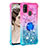 Coque Silicone Housse Etui Gel Bling-Bling avec Support Bague Anneau S02 pour Samsung Galaxy M21 Petit