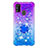 Coque Silicone Housse Etui Gel Bling-Bling avec Support Bague Anneau S02 pour Samsung Galaxy M21 Petit