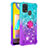 Coque Silicone Housse Etui Gel Bling-Bling avec Support Bague Anneau S02 pour Samsung Galaxy M21s Petit