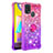 Coque Silicone Housse Etui Gel Bling-Bling avec Support Bague Anneau S02 pour Samsung Galaxy M21s Petit