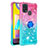 Coque Silicone Housse Etui Gel Bling-Bling avec Support Bague Anneau S02 pour Samsung Galaxy M21s Petit