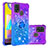 Coque Silicone Housse Etui Gel Bling-Bling avec Support Bague Anneau S02 pour Samsung Galaxy M21s Violet