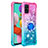 Coque Silicone Housse Etui Gel Bling-Bling avec Support Bague Anneau S02 pour Samsung Galaxy M40S Petit