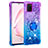 Coque Silicone Housse Etui Gel Bling-Bling avec Support Bague Anneau S02 pour Samsung Galaxy M60s Petit