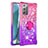 Coque Silicone Housse Etui Gel Bling-Bling avec Support Bague Anneau S02 pour Samsung Galaxy Note 20 5G Petit