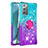 Coque Silicone Housse Etui Gel Bling-Bling avec Support Bague Anneau S02 pour Samsung Galaxy Note 20 5G Petit