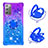 Coque Silicone Housse Etui Gel Bling-Bling avec Support Bague Anneau S02 pour Samsung Galaxy Note 20 5G Petit