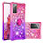 Coque Silicone Housse Etui Gel Bling-Bling avec Support Bague Anneau S02 pour Samsung Galaxy S20 FE 4G Rose Rouge