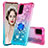 Coque Silicone Housse Etui Gel Bling-Bling avec Support Bague Anneau S02 pour Samsung Galaxy S20 Rose