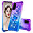 Coque Silicone Housse Etui Gel Bling-Bling avec Support Bague Anneau S02 pour Samsung Galaxy S20 Violet