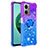 Coque Silicone Housse Etui Gel Bling-Bling avec Support Bague Anneau S02 pour Xiaomi Redmi 10 Prime Plus 5G Violet