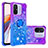 Coque Silicone Housse Etui Gel Bling-Bling avec Support Bague Anneau S02 pour Xiaomi Redmi 11A 4G Violet