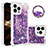 Coque Silicone Housse Etui Gel Bling-Bling avec Support Bague Anneau S03 pour Apple iPhone 13 Pro Max Petit