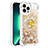 Coque Silicone Housse Etui Gel Bling-Bling avec Support Bague Anneau S03 pour Apple iPhone 13 Pro Max Petit