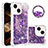 Coque Silicone Housse Etui Gel Bling-Bling avec Support Bague Anneau S03 pour Apple iPhone 14 Petit