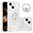 Coque Silicone Housse Etui Gel Bling-Bling avec Support Bague Anneau S03 pour Apple iPhone 14 Petit