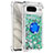 Coque Silicone Housse Etui Gel Bling-Bling avec Support Bague Anneau S03 pour Google Pixel 8 5G Petit