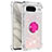 Coque Silicone Housse Etui Gel Bling-Bling avec Support Bague Anneau S03 pour Google Pixel 8 5G Rose