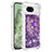 Coque Silicone Housse Etui Gel Bling-Bling avec Support Bague Anneau YB1 pour Google Pixel 8a 5G Violet