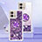 Coque Silicone Housse Etui Gel Bling-Bling avec Support Bague Anneau YB1 pour Motorola Moto G Stylus (2023) 5G Violet