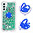 Coque Silicone Housse Etui Gel Bling-Bling avec Support Bague Anneau YB1 pour Samsung Galaxy A24 4G Petit