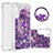 Coque Silicone Housse Etui Gel Bling-Bling avec Support Bague Anneau YB1 pour Samsung Galaxy A34 5G Violet