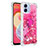 Coque Silicone Housse Etui Gel Bling-Bling avec Support Bague Anneau YB1 pour Samsung Galaxy M04 Rose Rouge
