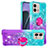 Coque Silicone Housse Etui Gel Bling-Bling avec Support Bague Anneau YB2 pour Motorola Moto G Stylus (2023) 4G Bleu Ciel