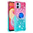 Coque Silicone Housse Etui Gel Bling-Bling avec Support Bague Anneau YB2 pour Samsung Galaxy A04 4G Petit