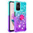 Coque Silicone Housse Etui Gel Bling-Bling avec Support Bague Anneau YB2 pour Xiaomi Redmi Note 12S Bleu Ciel